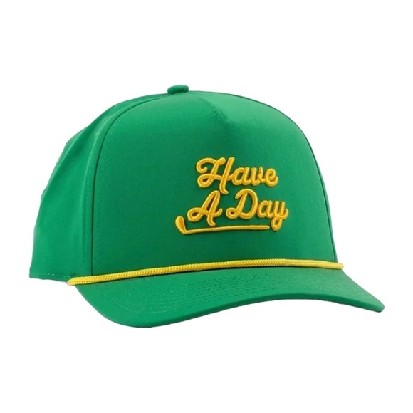 Breezy Golf Other - Breezy Golf Have A Day Snapback Hat Cap Green Gold Rope Adjustable NEW